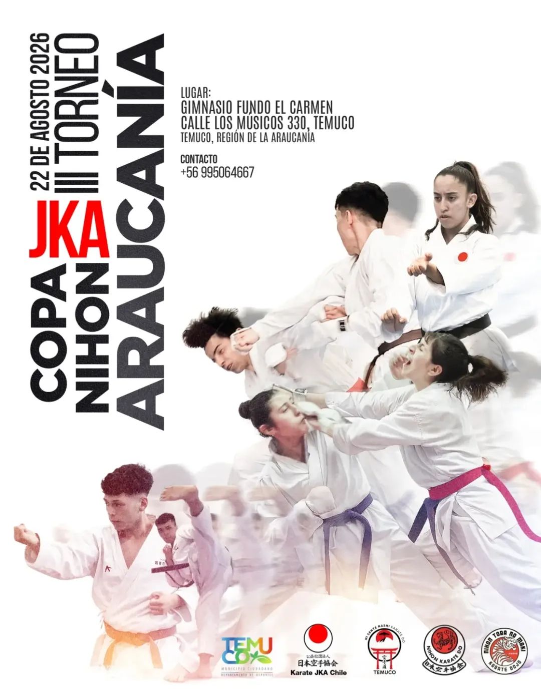 Afiche oficial de 3° TORNEO JKA COPA NIHON ARAUCANIA